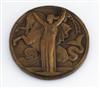 (FRENCH LINE.) Normandie. Maiden voyage medallion,